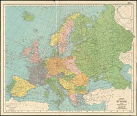             Hammond's enlarged map of Europe of to-day showing boundaries of the new states as determined by the peace conference          