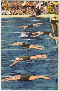             Activities at Manhattan Beach, N. Y. Swimming races          