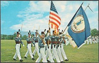             Colors pass in review during Virginia Military Institute dress parade          