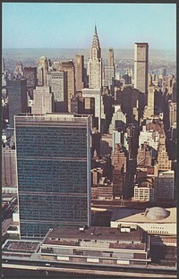             United Nations and midtown skyline, New York, N. Y.          