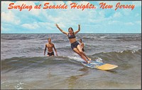             Surfing at Seaside Heights, New Jersey          