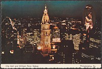             City hall and William Penn statue          