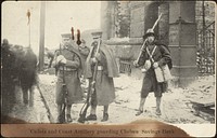             Cadets and coast artillery guarding Chelsea Savings Bank          