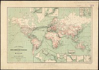             Carte générale des grandes communications télégraphiques du monde          