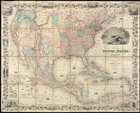             Map of the United States of America, the British Provinces, Mexico, the West Indies and Central America, with part of New Granada and Venezuela          