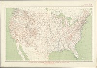             Distribution of the magnetic declination in the United States in 1900          