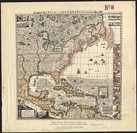             A map of the British Empire in America with the French and Spanish settlements adjacent throughout          