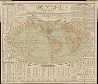             The world upon globular projection and with a gazetteer of information          