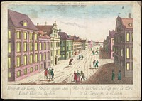             Prospect der König Strasse gegen das land thor zu Boston = Vuë de la Rue du Roi vers la porte de la campagne a Boston          