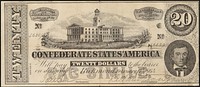             The Confederate States of America twenty dollars - This is presented to you in order to impress on your mind the fact that Dr. Morse Indian Root Pills have been before the public for more than sixty years, and to-day are the most popular family pill in the market.          