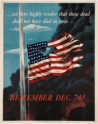             We here highly resolve that these dead shall not have died in vain... remember Dec. 7th!          