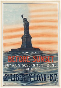             Before sunset. Buy a U.S. government bond of the 2nd Liberty Loan of 1917          