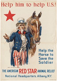             Help him to help U.S.! Help the horse to save the soldier          