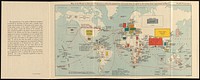             Map of the world on Mercator's projection, to show the populations and actual areas occupied by the various states represented in plate I          