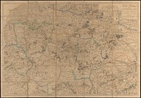             Carte routière des environs de Paris, divisés par departemens, arrondissemens communaux et cantons          