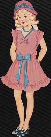             Gloria paper doll in outfits          