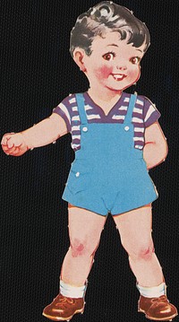             Bob paper doll with head turned to the right          