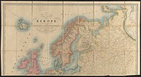             A new map of Europe, exhibiting its natural and political divisions : drawn from the most recent authorities (improves to the present time)          
