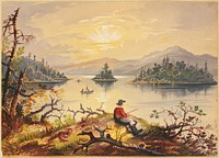            View from Eagle Island, Adirondacks (Lower Saranac Lake)           by Robert D. Wilkie
