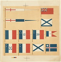             British flag and pennants          
