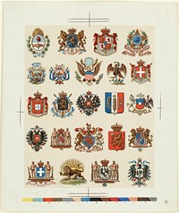             Twenty three coats of arms on one sheet          