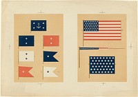             United States flags and pennants          