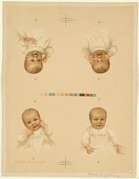             Baby with four facial expressions          