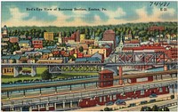             Bird's-eye view of business section, Easton, Pa.          