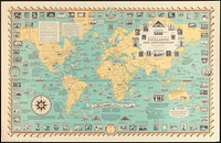             A pictorial stamp map of navigation and exploration          