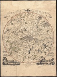             Fairburn's map of the country twelve miles round London          