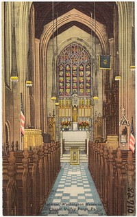             Interior, Washington Memorial Chapel, Valley Forge, Pa.          