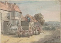             Coaches outside an inn          