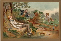             Young man fishing          