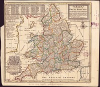             The roads of ye south part of Great Britain, called England and Wales : Containing all ye cities, market towns, post towns, boroughs: and whatever places have ye election of members of parliament &c. all the great or post roads, and principal cross-roads &c. with ye computed miles from town to town          