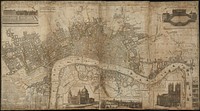             A new and exact plan of the cities of London and Westminster & the borough of Southwark to this present year, exhibiting in a neater and more distinct manner not only all the new buildings to this year but also a considerable number of streets lanes and alleys churches inns of court, halls hospitals &c. more than any map hitherto published : whereunto are added the rates of hackney coachmen and watermen with several other useful embellishments          