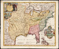             Amplissimae regionis Mississipi seu Provinciae Ludovicianae â R.P. Ludovico Hennepin Francisc Miss in America Septentrionali anno 1687 : detectae, nunc Gallorum Coloniis at actionum negotiis toto orbis celeberrimae, nova tabula          