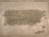             Military map, island of Puerto Rico          