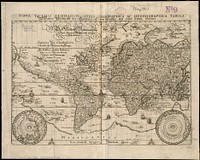             Nova totius terrarum orbis geographica ac hydrographica tabula = Wahre Biltnüss des Gantzen Erden Kraÿses mit allen seinen theilen          