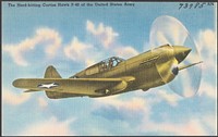             The hard-hitting Curtiss Hawk P-40 of the United States Army          