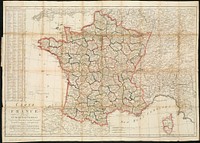             Carte de France divisée en 86 departemens          