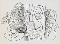 I don’t want to eat my Soup, plate 6 from the portfolio “Day and Dream” by Max Beckmann