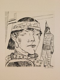 Snake Lady, plate 10 from the portfolio “Annual Fair” by Max Beckmann