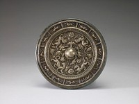 Mirror with Design of Striding Lions amidst Floral Scrolls and Border of Zodiacal Animals