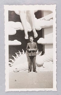 Untitled (Man Standing in Front of Outdoor Sculpture)