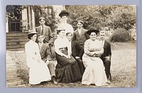 Untitled (Adults Posed in Front Yard)