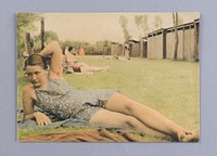 Untitled (Bathers Lounging on Lawn)