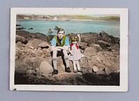 Untitled (Two Children on Rocky Shore)