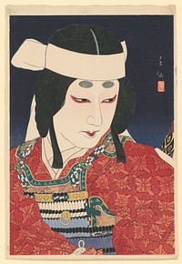 Actor Nakamura Shikaku II as Lady Shizuka at Horikawa Palace, from the series “Creative Prints: Collected Portraits by Shunsen”