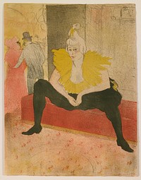 The Seated Clowness by Henri de Toulouse&ndash;Lautrec
