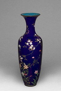 Vase with Design of Seasonal Flowers